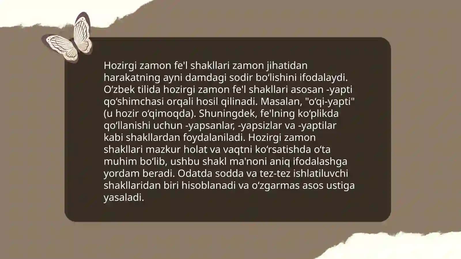 Felning yasalishi, modal shakillari tuzulish jihatidan turlari 4