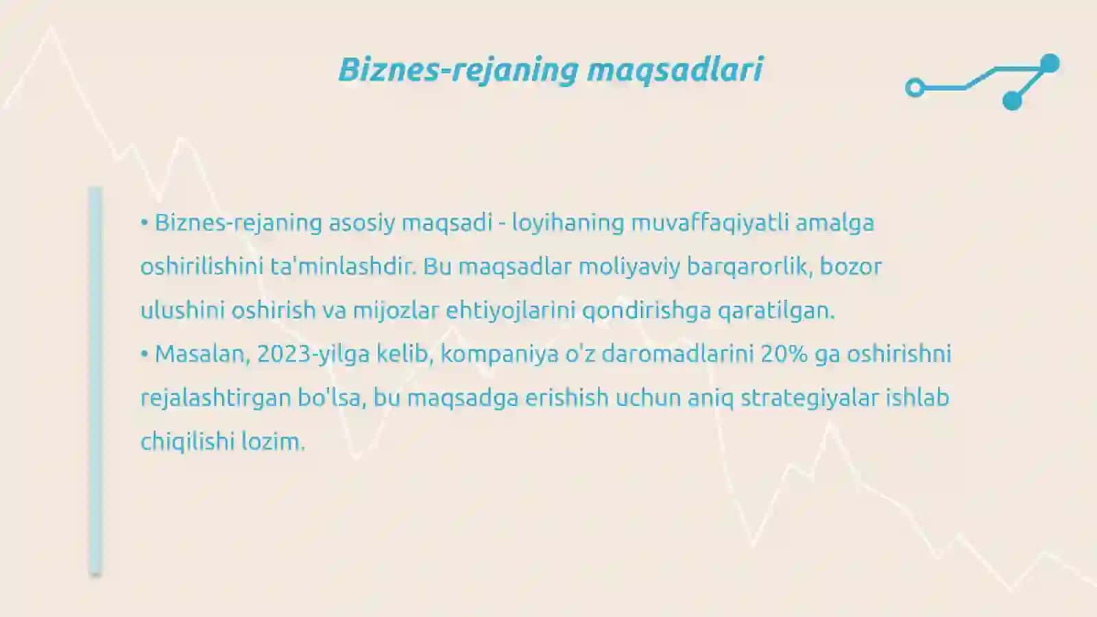 Loyihaning biznes-rejasi va uning tarkibiy tuzilishi 4