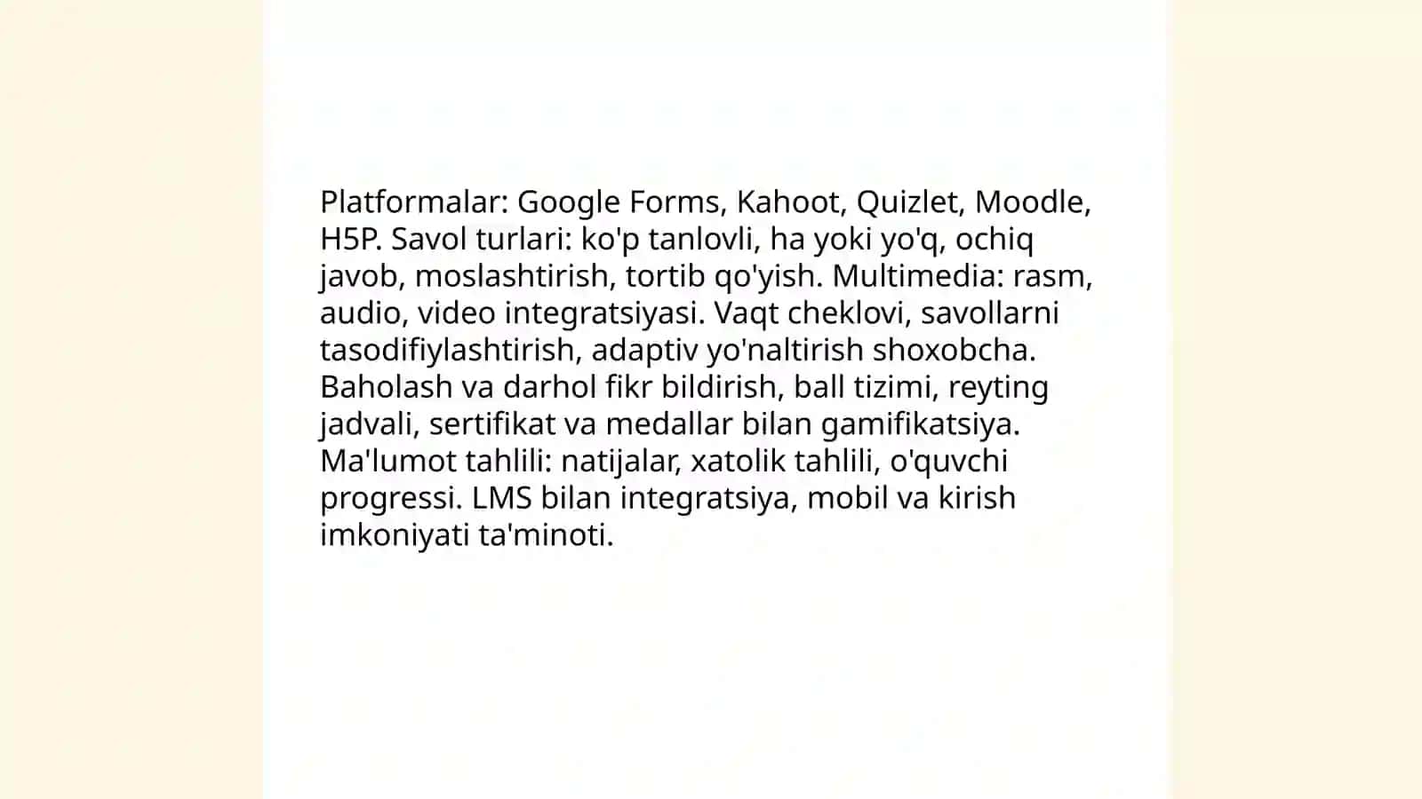 Raqamli dars topshiriqlarini tuzish usullari 4