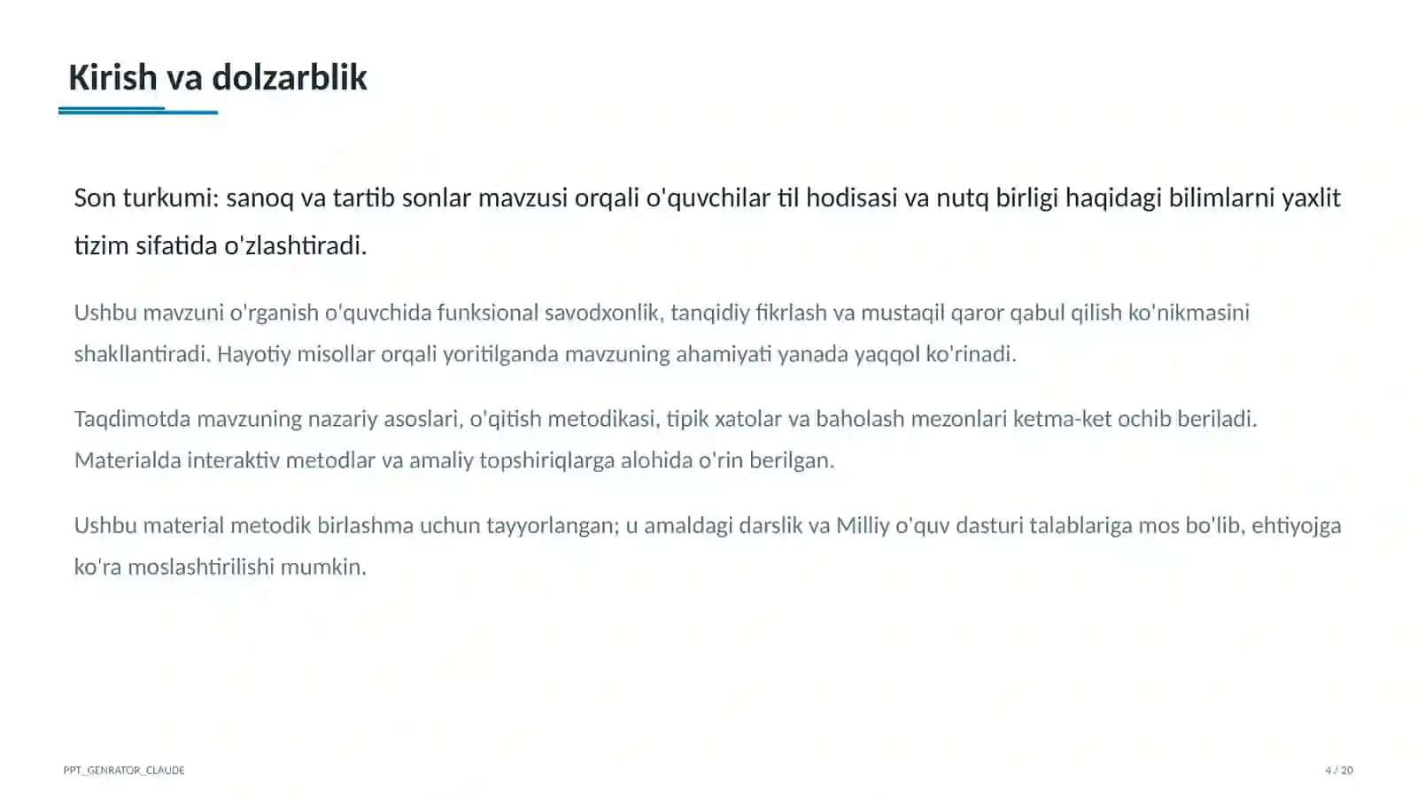 Ona tili (5-11) — metodik birlashma uchun 4