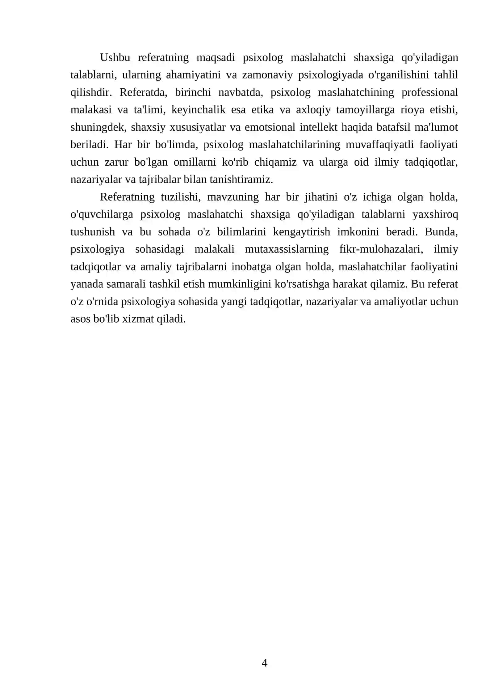 Psiholog maslahatchining shaxsiga qoyiladigan talablar 4