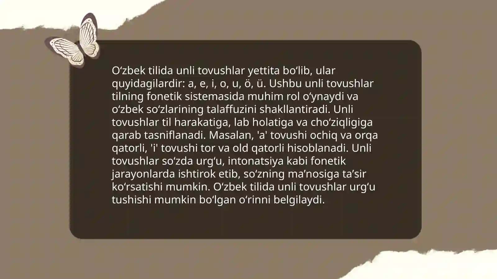 Oʻzbek adabiy tili fonetik sistemasi haqida maʼlumot 4