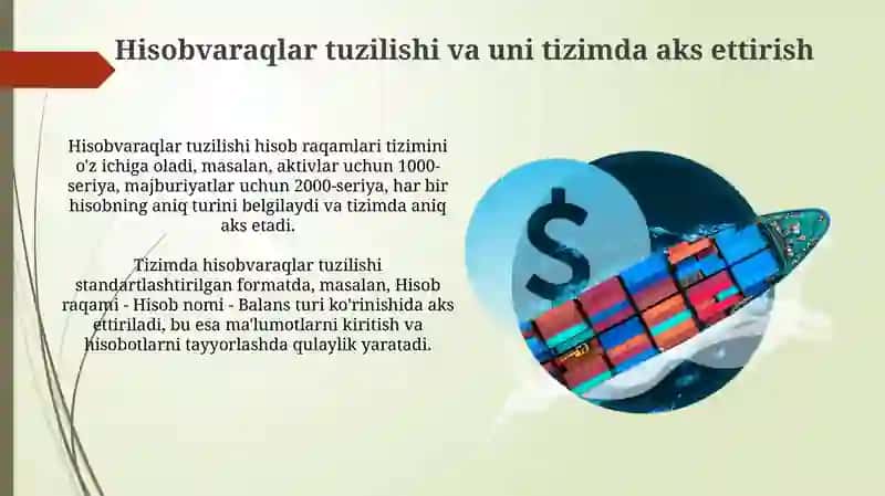 Buğalteriya hisobi maʼlumotlarini axborot tizimiga kiritish 4