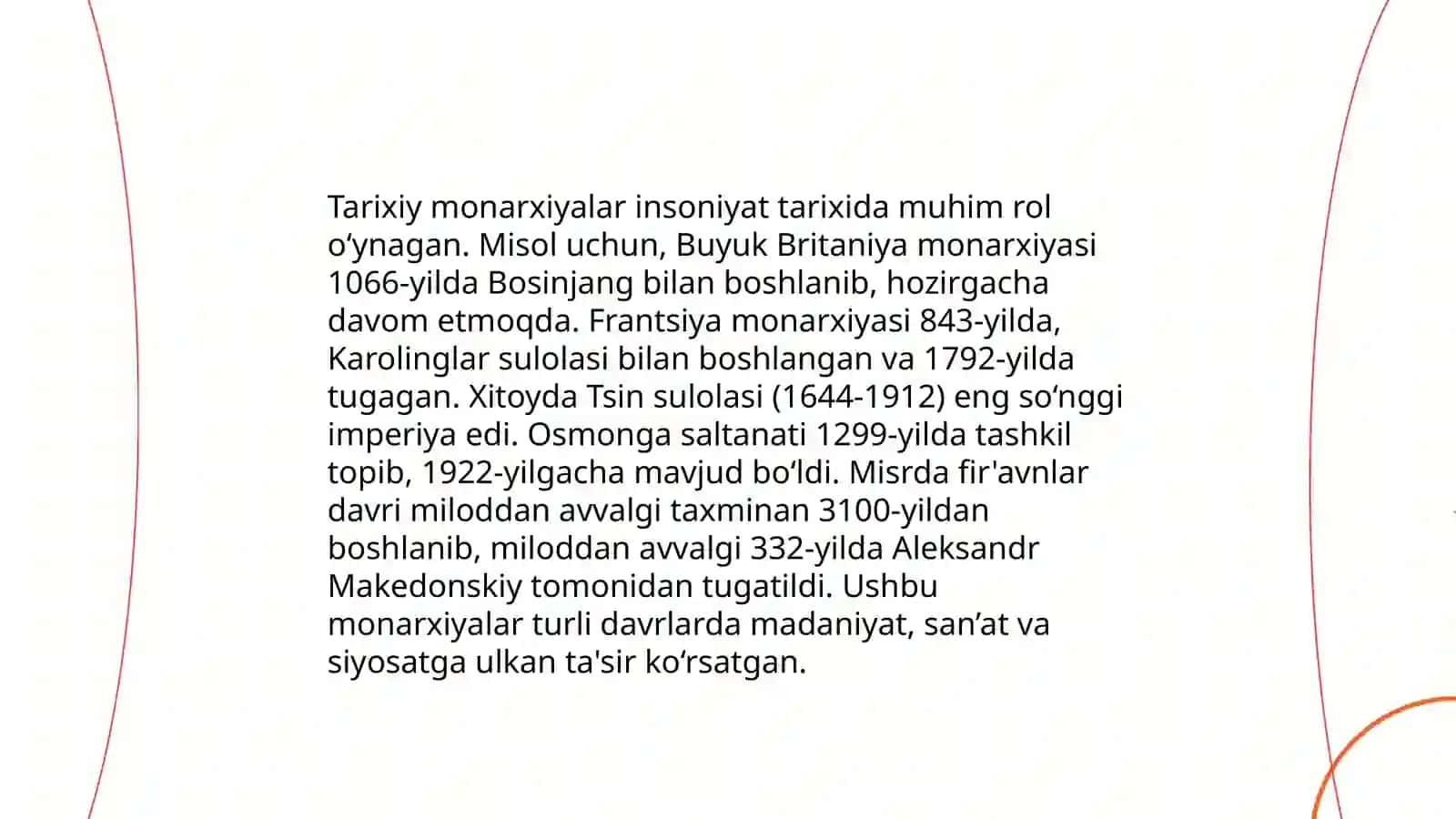 Dunyoning siyosiy xaritasidagi monarxiyalar 4