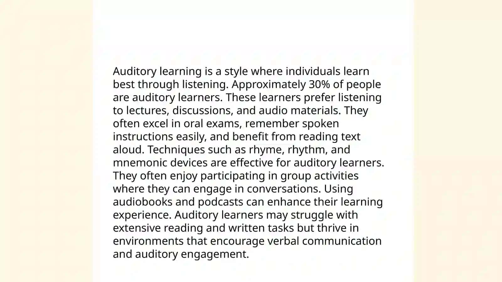 Types of learning styles 4