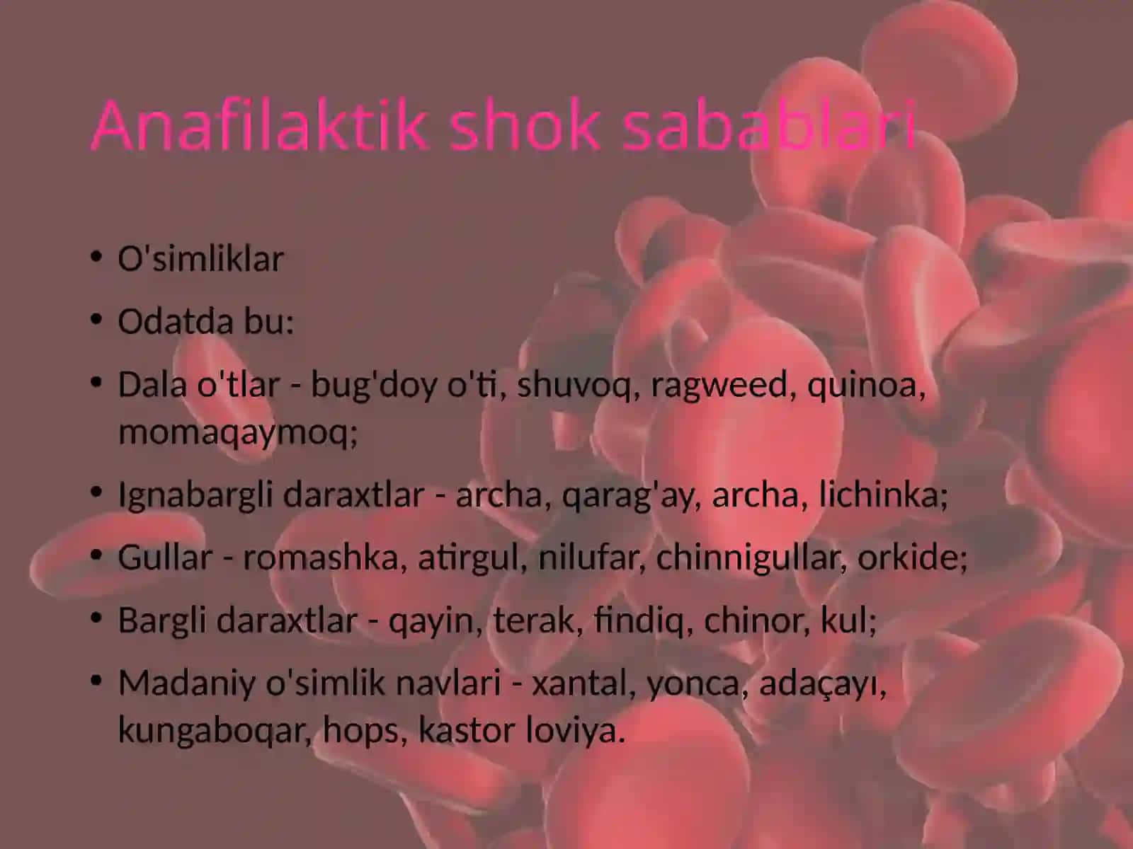 Shok turlari va sabablari shok holatidagi bemorlarda hamshiralik jarayoni 4