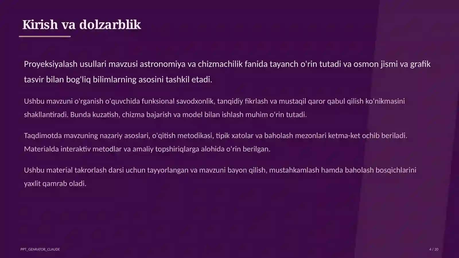 Proyeksiyalash usullari (8-sinf) 4