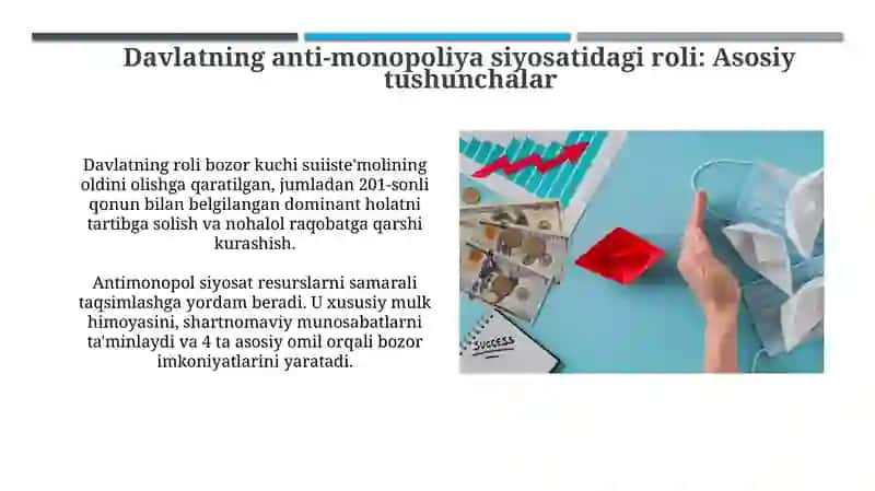 Iqtisodiyotda monopolizmga qarshi siyosat va raqobatni rivojlantirishda davlatning roli 4