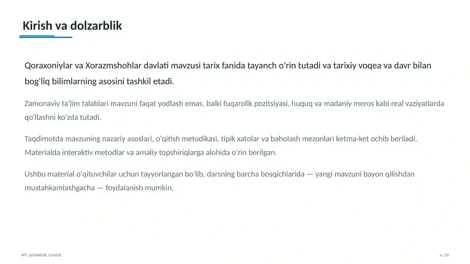 Qoraxoniylar va Xorazmshohlar davlati (7-sinf) 4