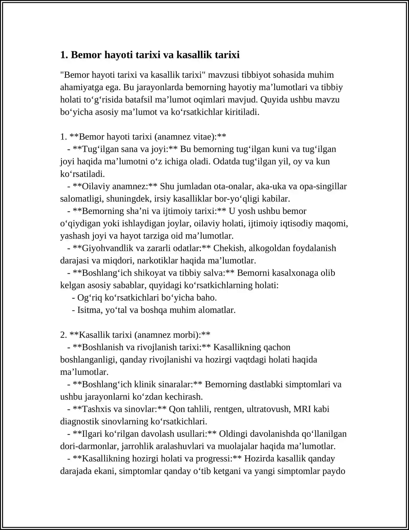 JIGAR VA O'T YO'LLARI KASALLIKLARIDA BEMORLARNI TEKSHIRISH. SO'RAB SURISHTIRISH. ASOSIY SHIKOYATLARI, DIAGNOSTIK AHAMIYATI 4