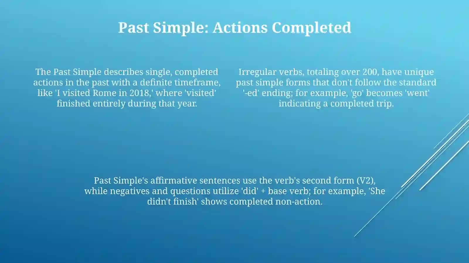 Past continious and past simple 4