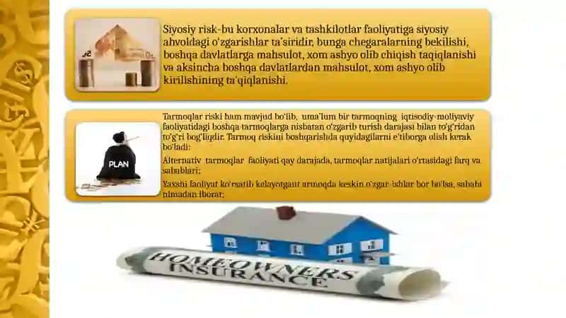 Moliyaviy risklarning mazmun-mohiyati, tasniflanishi va iqtisodiy jarayonlarga ta'siri 4