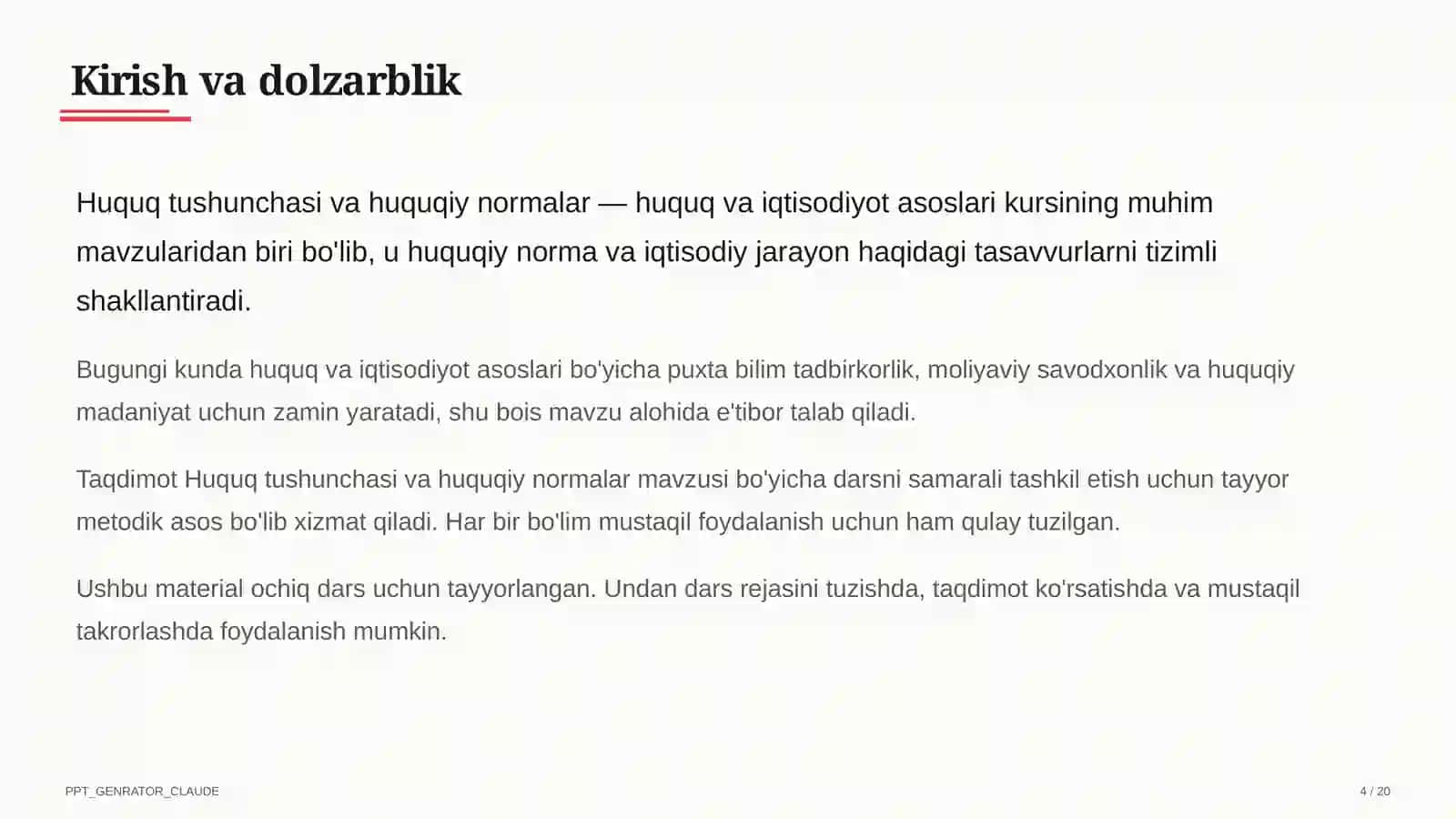 Huquq tushunchasi va huquqiy normalar (9-sinf) 4
