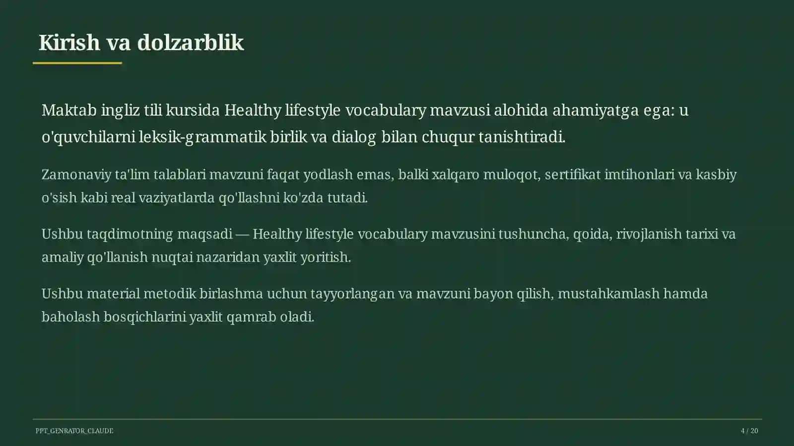 Ingliz tili (1–11) — metodik birlashma uchun 4