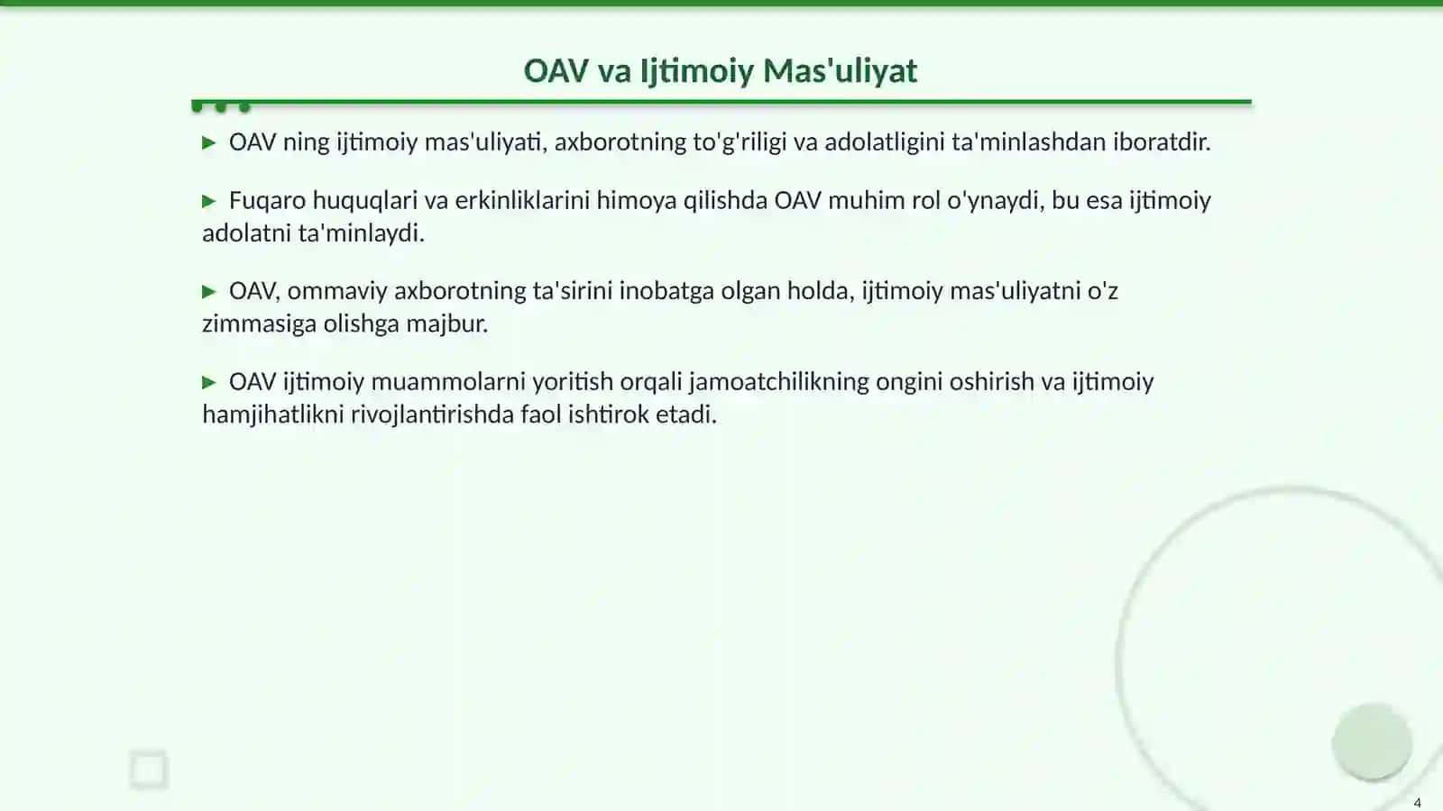 Ommaviy Axborot Vositalari va Jamiyat 4