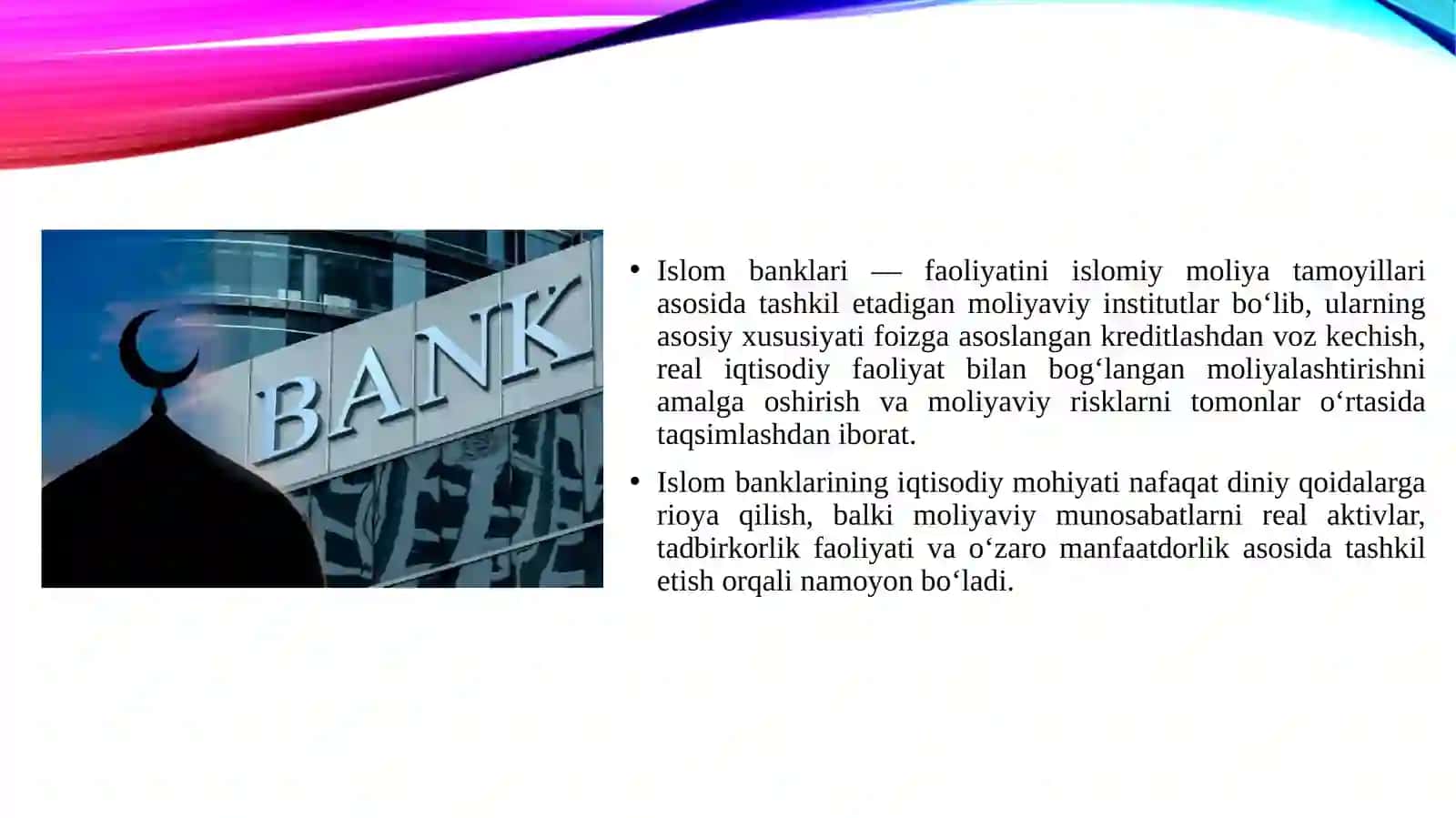 Islom banklari faoliyatining iqtisodiy mohiyati va ahamiyati 4