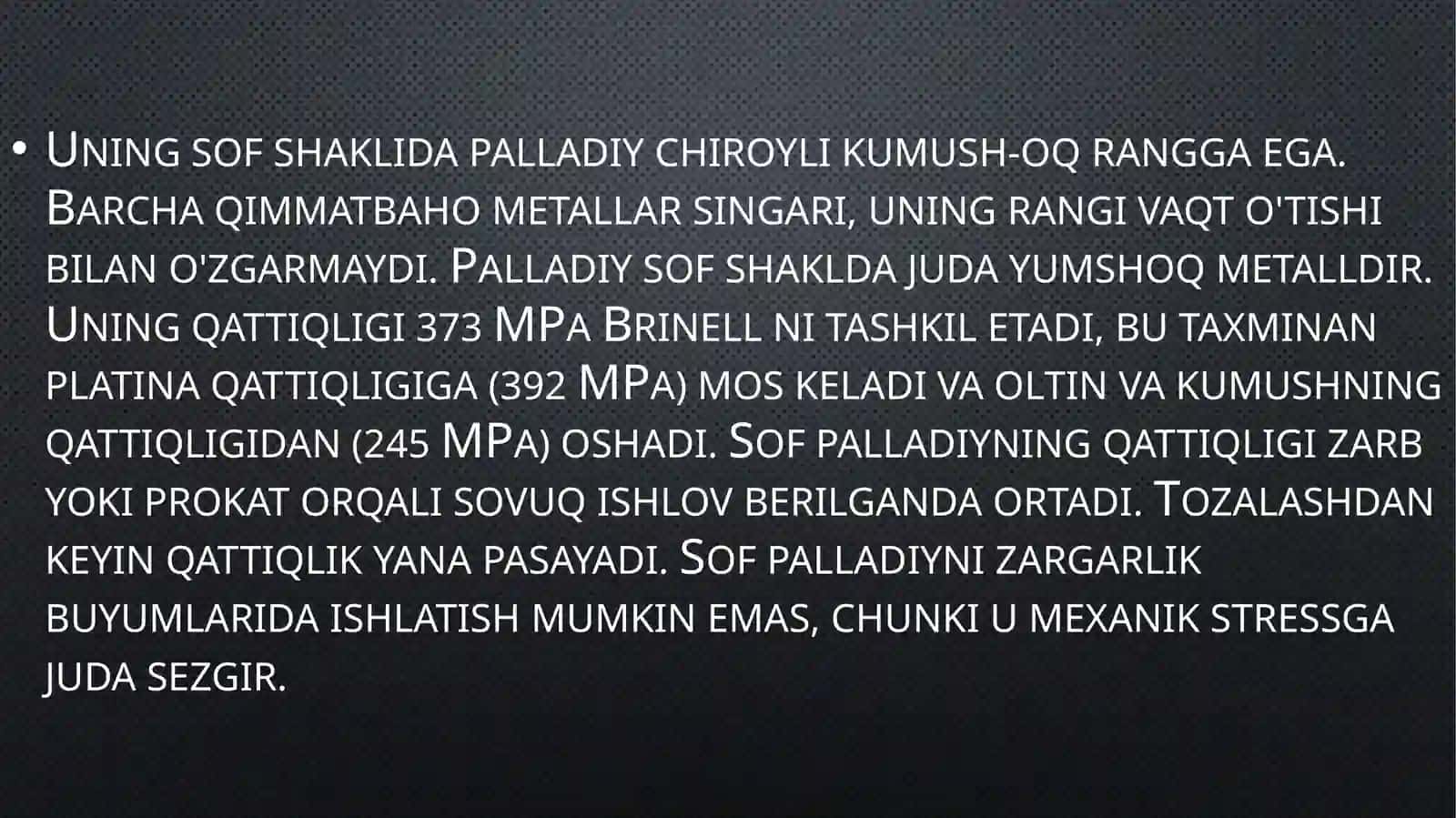 Palladiy birikmalar va ishlash sohalari 4