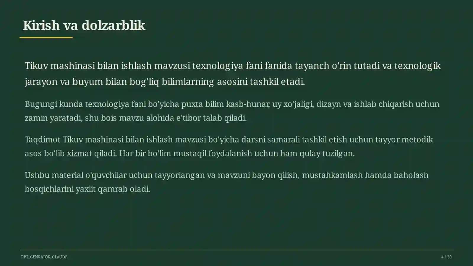 Tikuv mashinasi bilan ishlash (6-sinf) 4