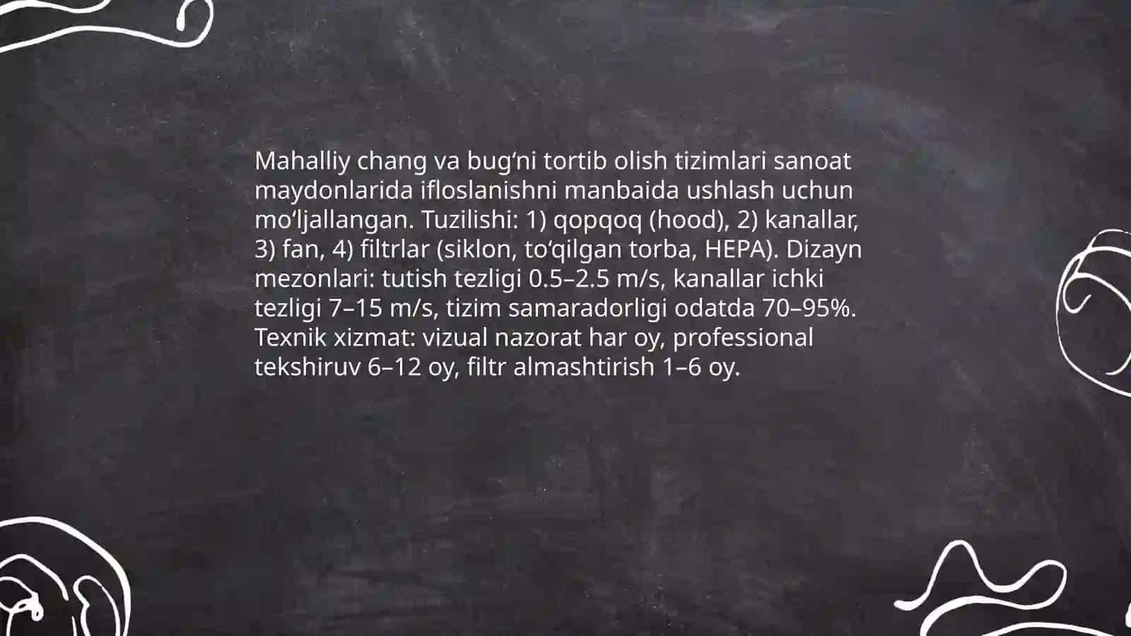 Sanoat Mikro iqlimning salbiy ta'sirini oldini olish choralari 4
