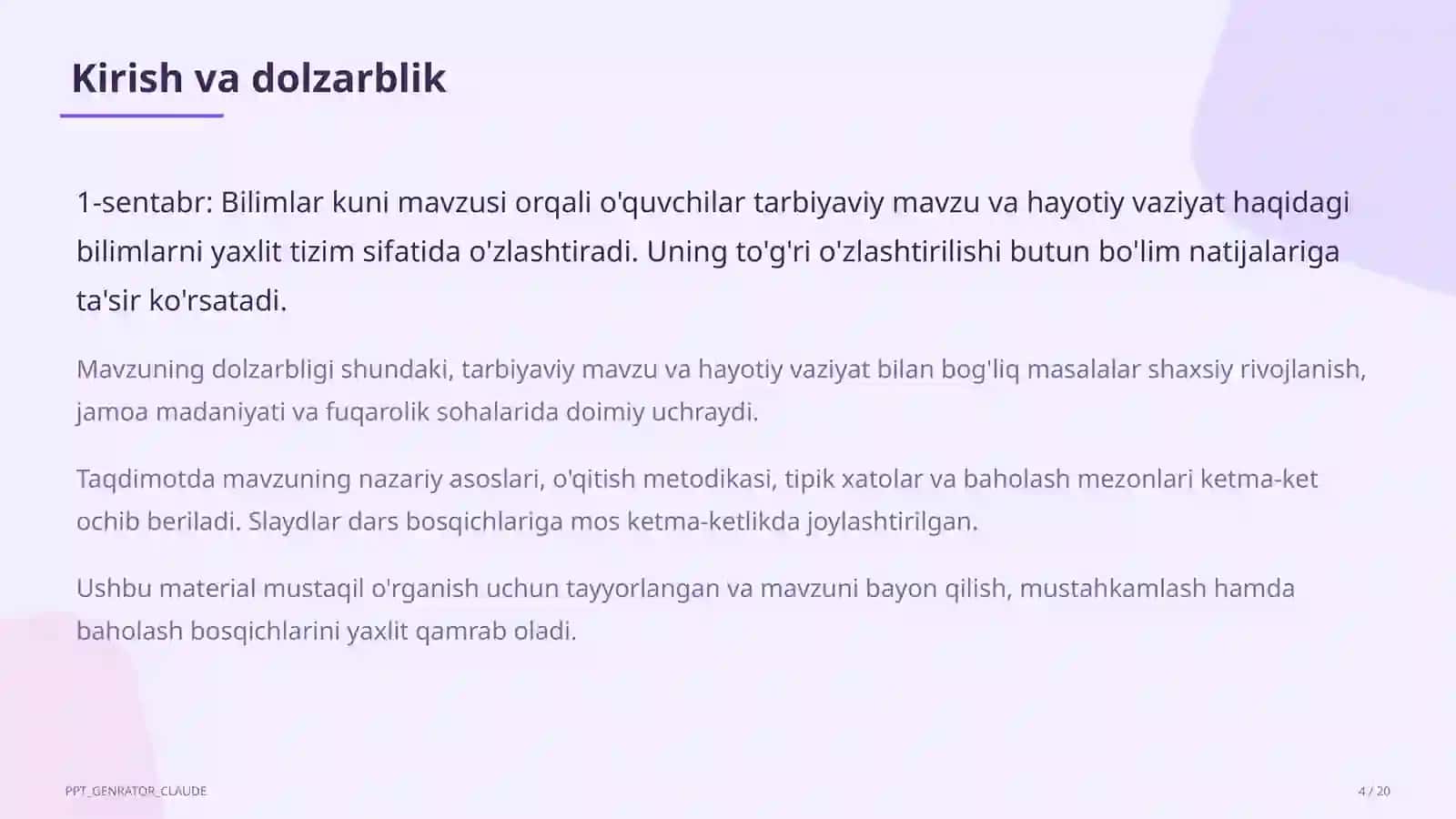 1-sentabr: Bilimlar kuni 4