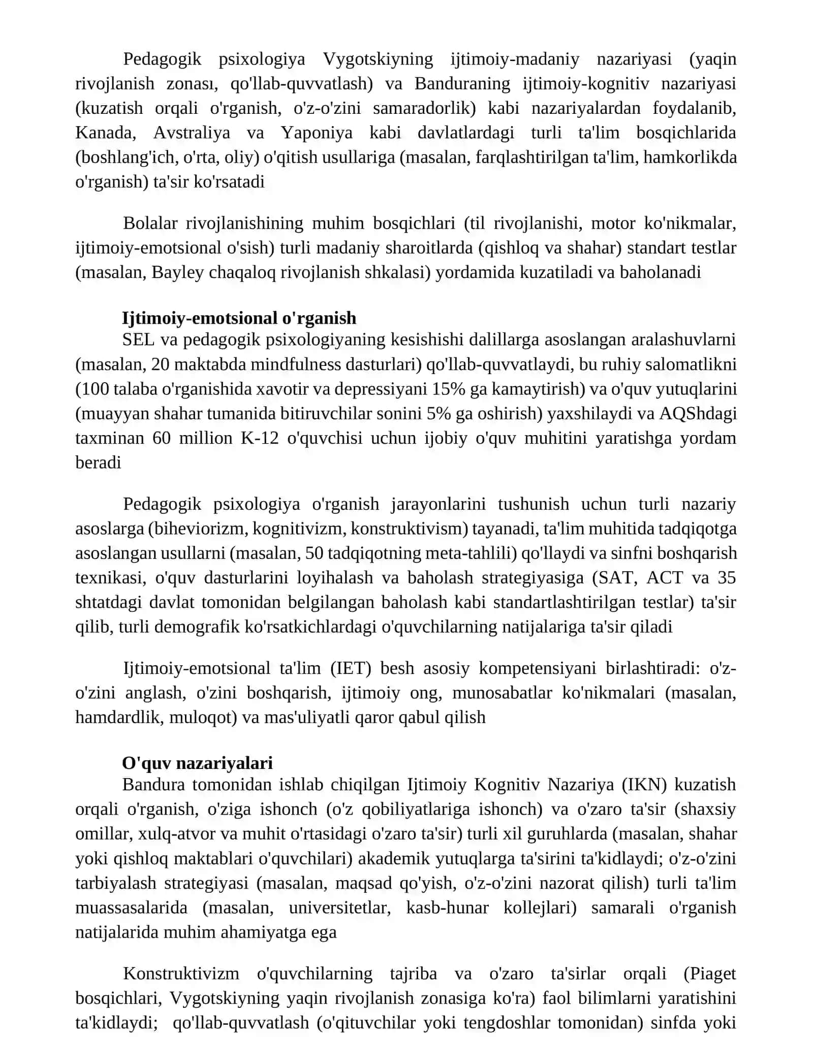Pedagogika shaxs tarbiyasi va rivojlanishi toʻgʻrisidagi fan 4