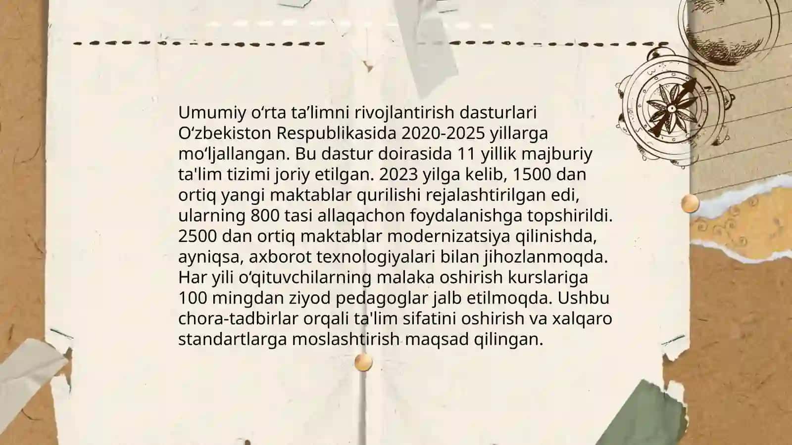 O'zbekiston Respublikasida ta'lim sohasida amalga oshirilgan islohotlar 4
