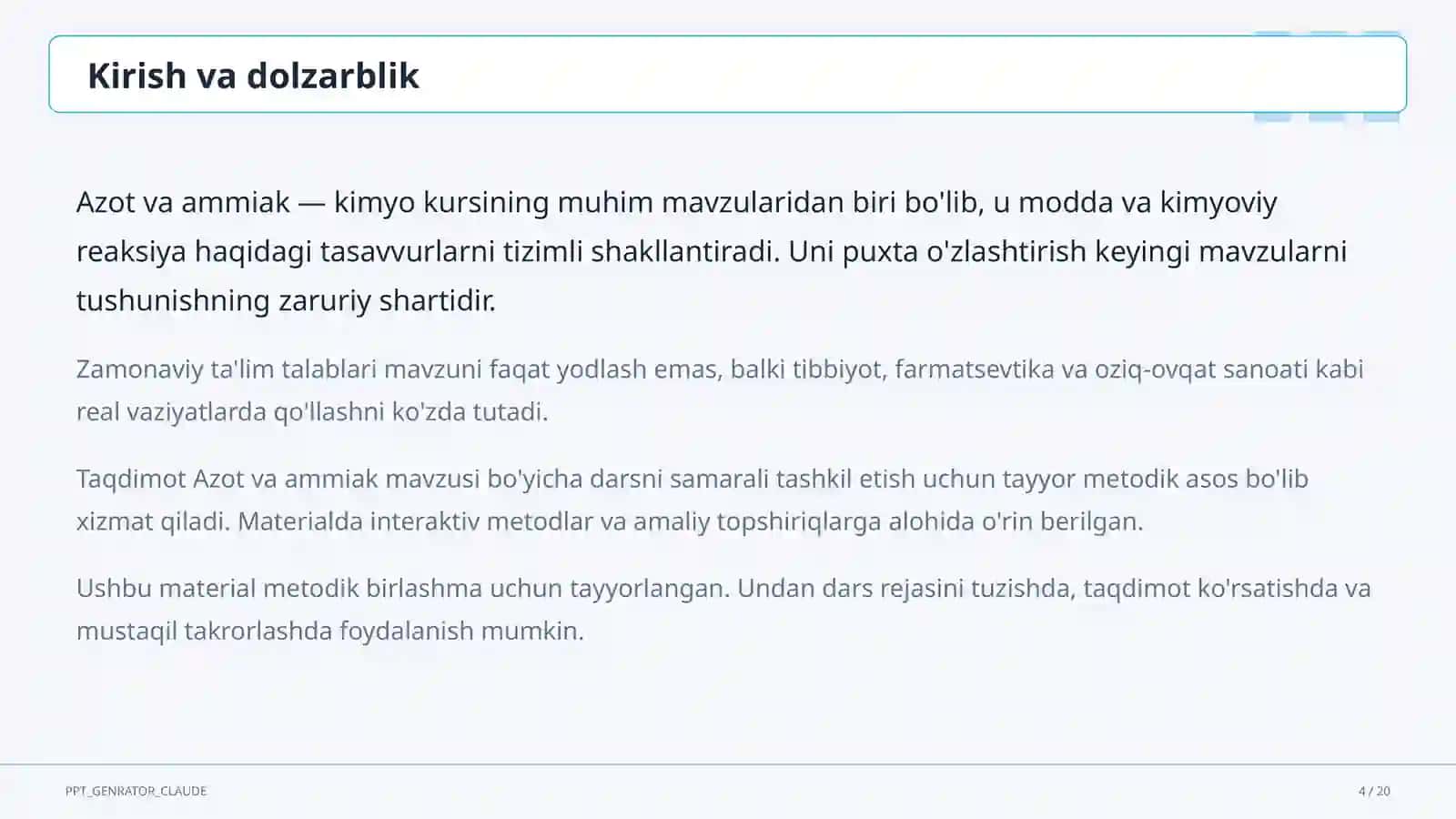 Azot va ammiak (9-sinf) 4