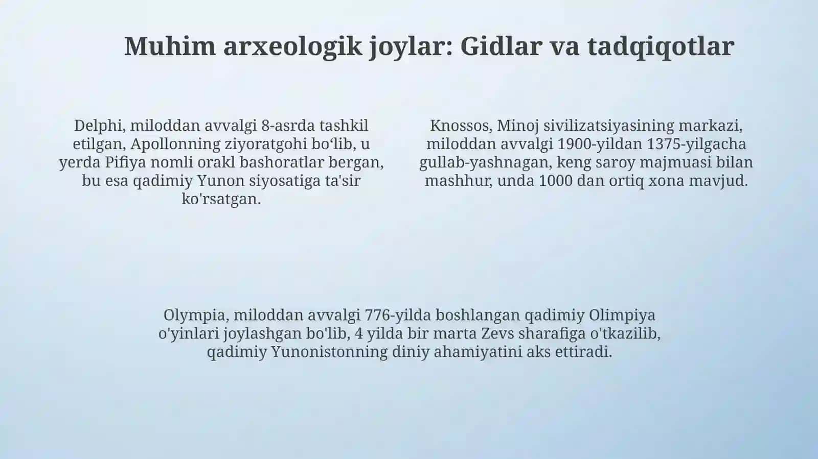 Qadimgi Yunonistonning arxeologik oʻrganilishi 4