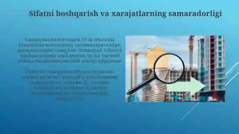 Qurilish iqtisodiy samaradorligining koʻrsatkichlari 4
