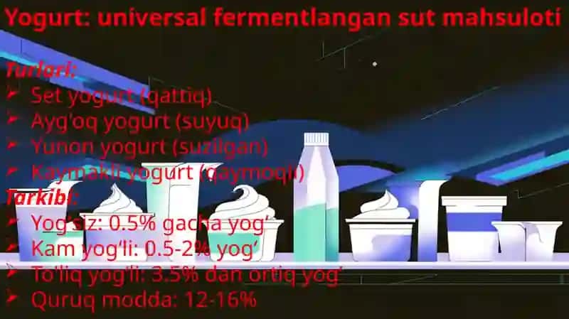 SmetanavaYogurtIshlabChiqarishdaMikroorganizmlarRo'li 4