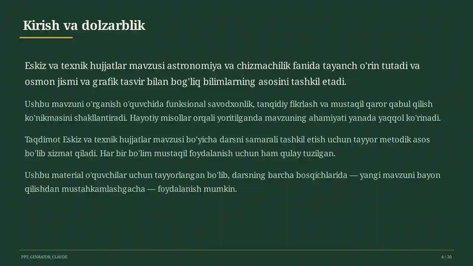 Eskiz va texnik hujjatlar (9-sinf) 4