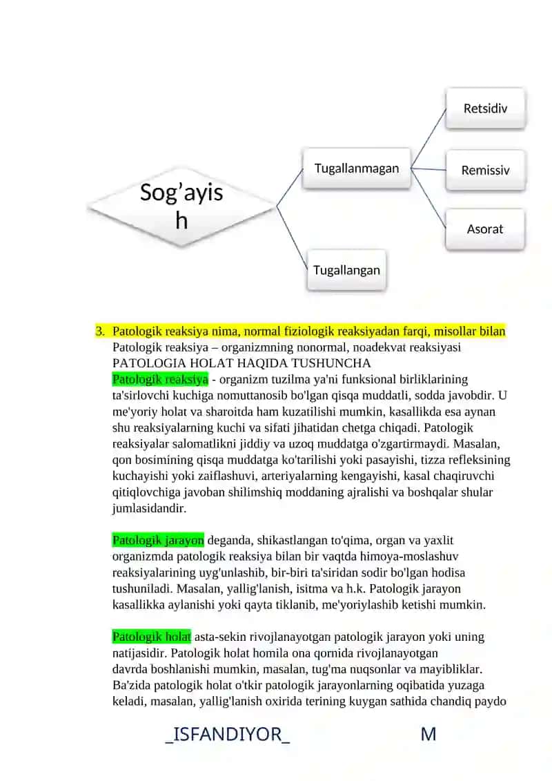 Patoligik fiziologiyani o'rganish 4