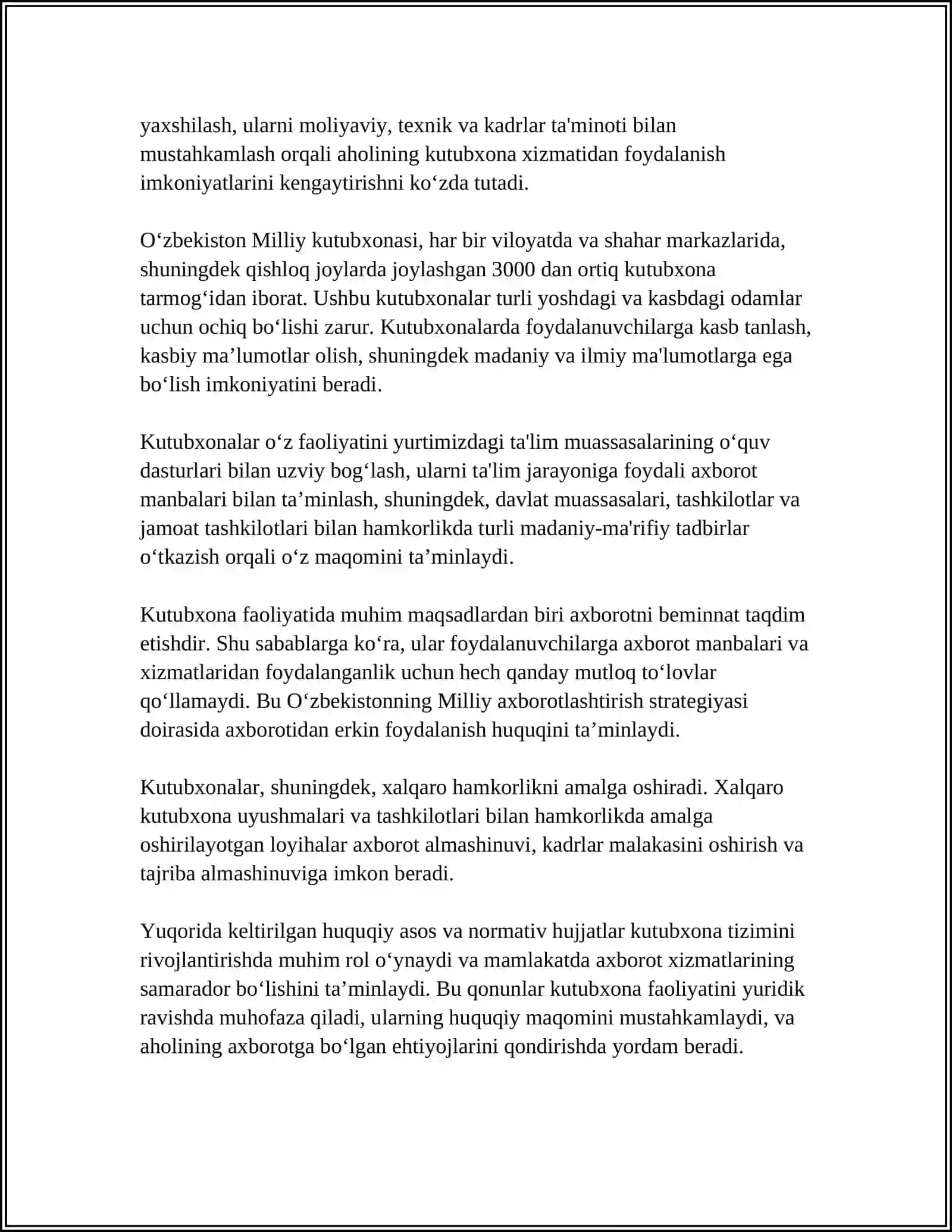 Kutubxonalarning huquqiy maqomi 4