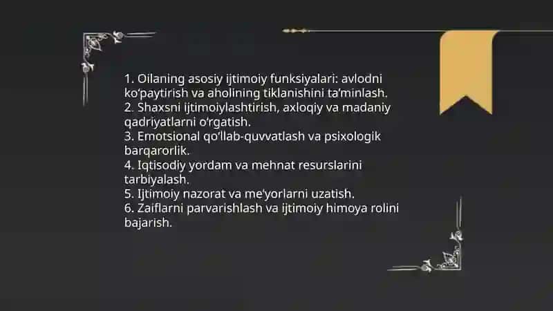 Oila jamiyatning asosiy bog’ini 4