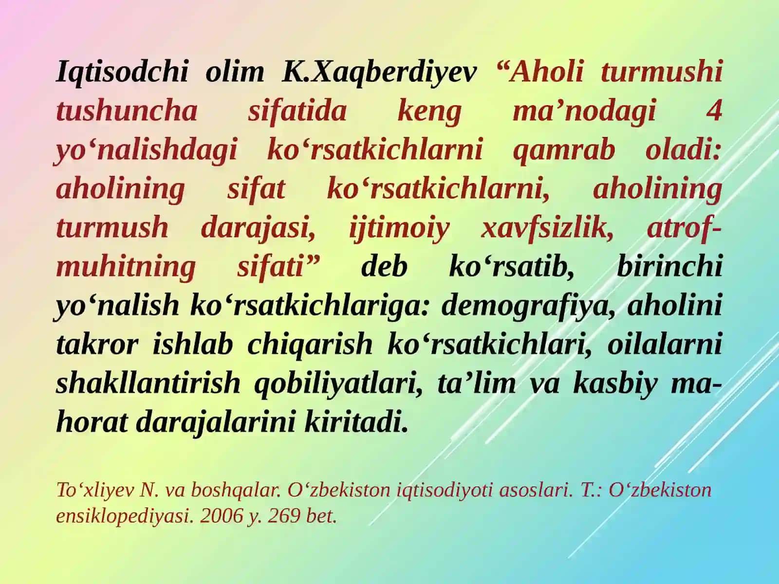 AHOLI TURMUSH DARAJASI STATISTIKASI 4