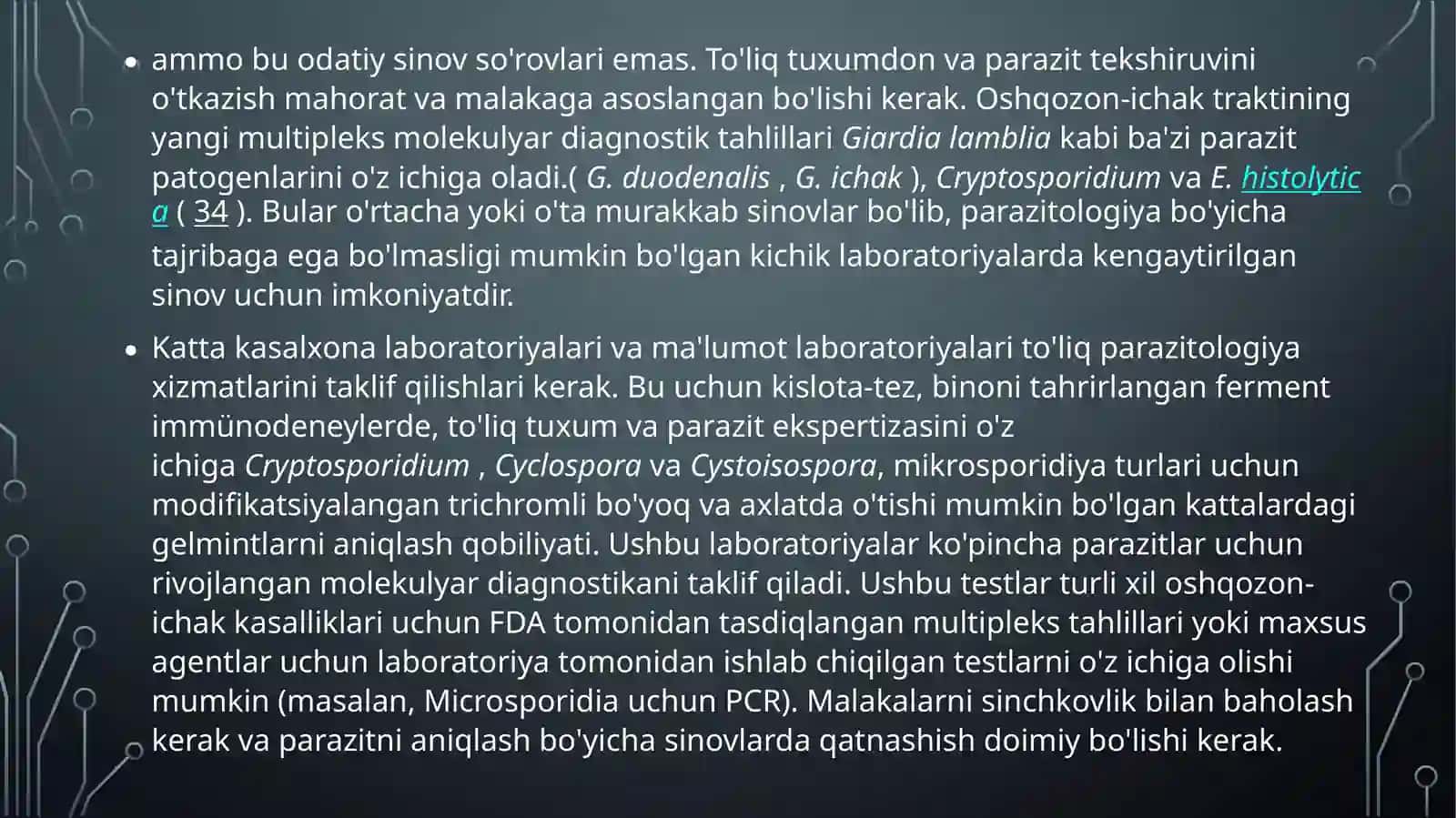 Endogenparazitarni tashkil etadigan kasalliklar 4