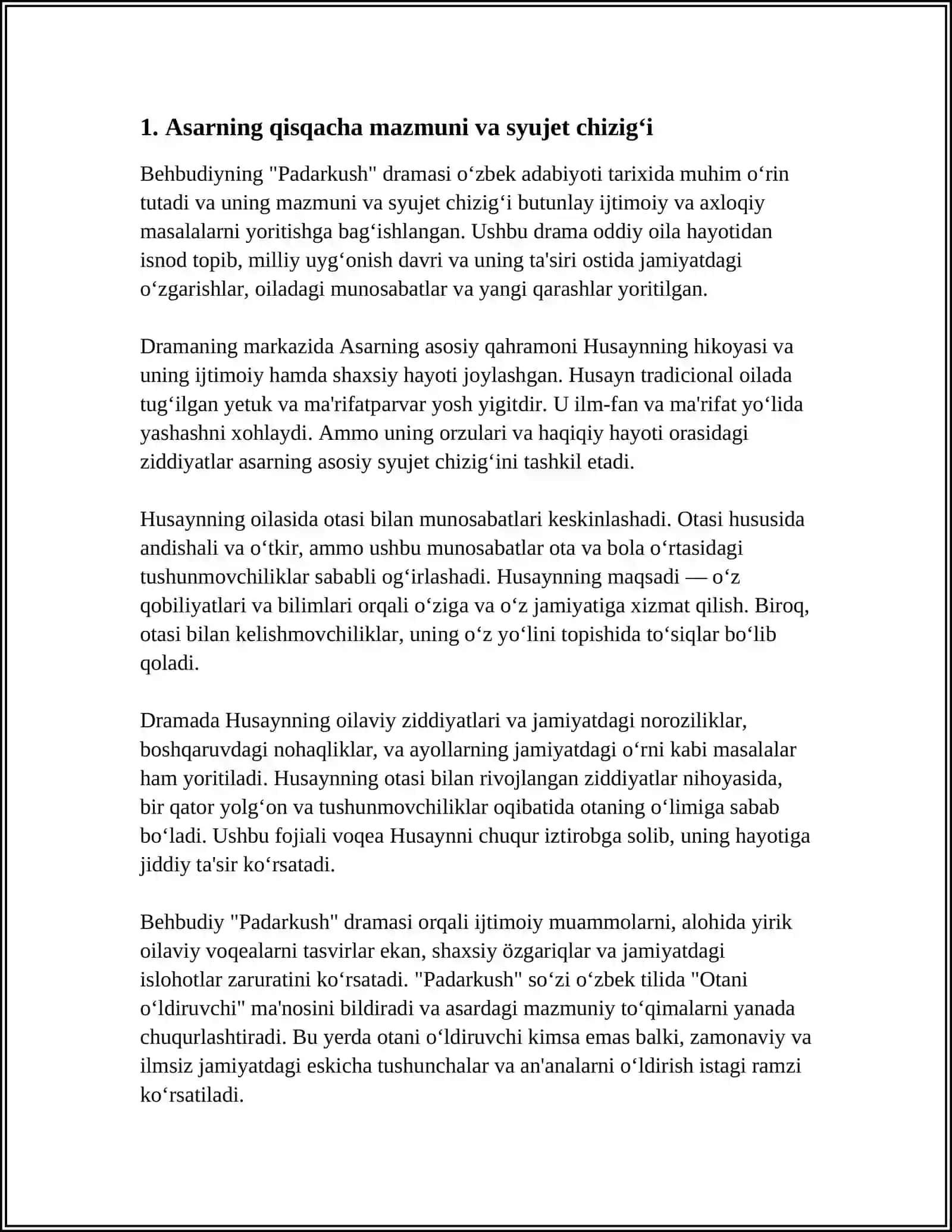 BEHBUDIYNING "PADARKUSH" DRAMASI 4