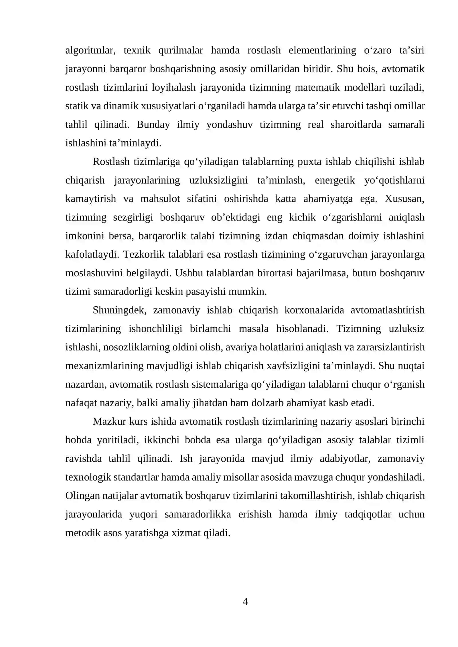 Avtomatik rostlash tizimlarining nazariy asoslari 4