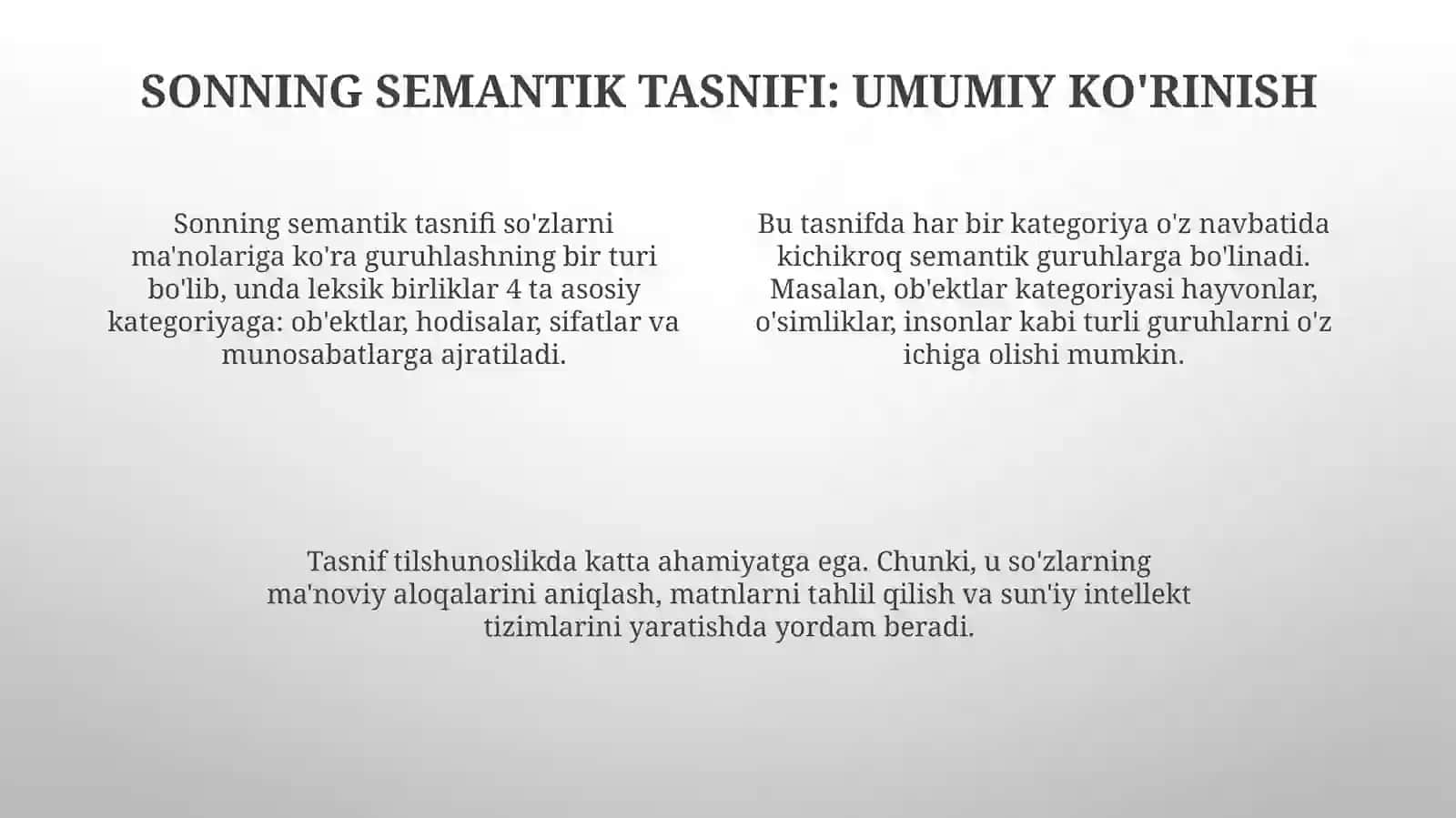 Sonning semantiktasnifibo'yichatushuntirishvamavzubo'yichasavoljavobo'tkazish 4