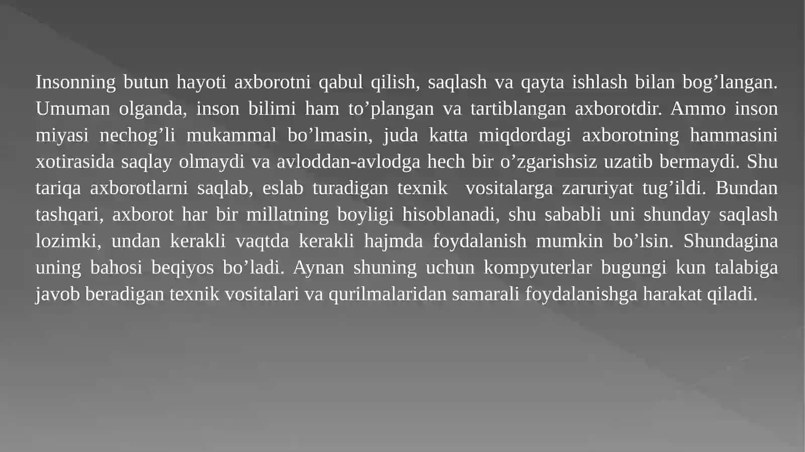 Globallashuv davrida axborot-kommunikatsiya sohasida mavjud bo'layotgan dolzarb muammolar 4