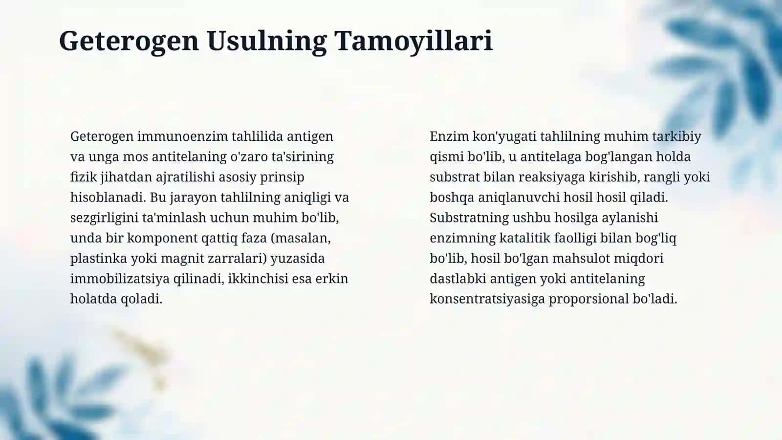 Immunoenzim tahlilining geterogen usuli 4