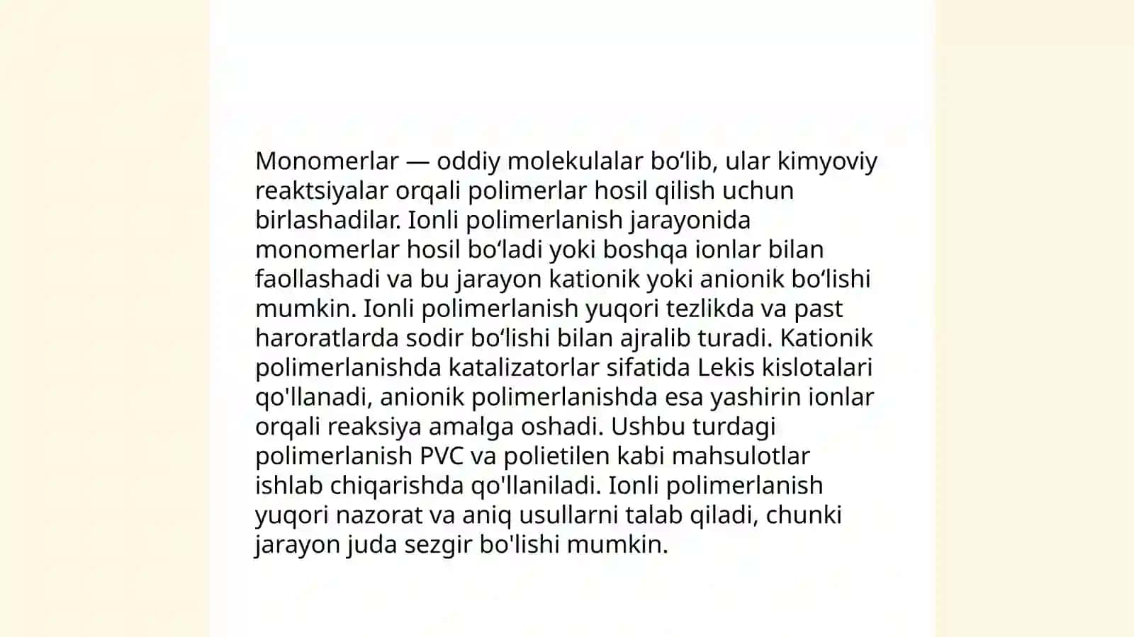 Ionli polimerlanish mexanizmi 4