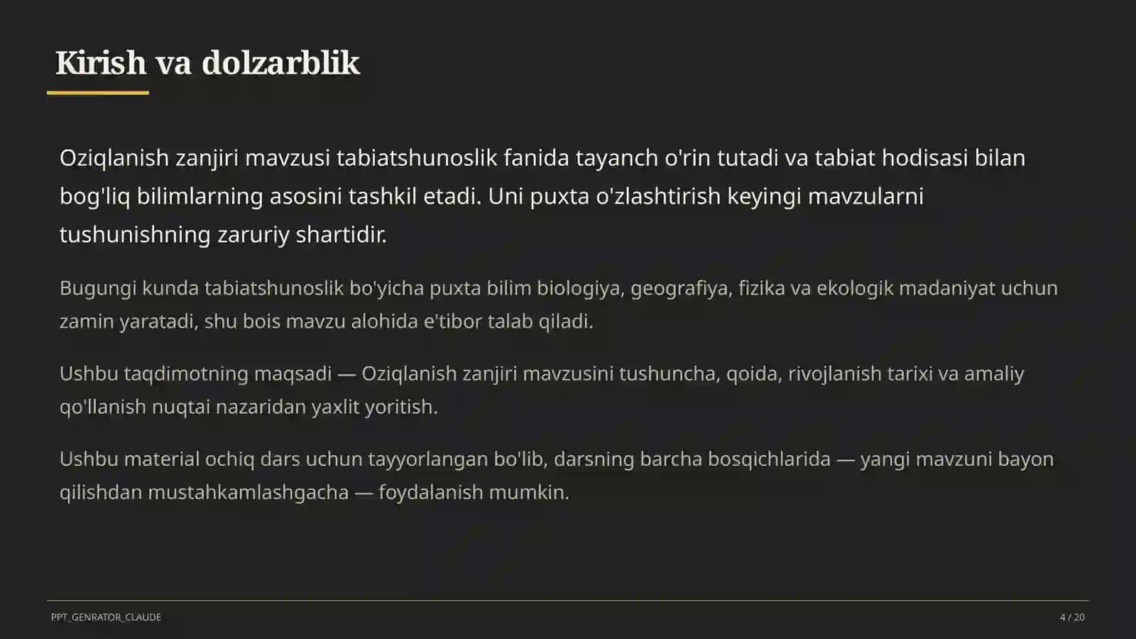 Oziqlanish zanjiri (3-sinf) 4