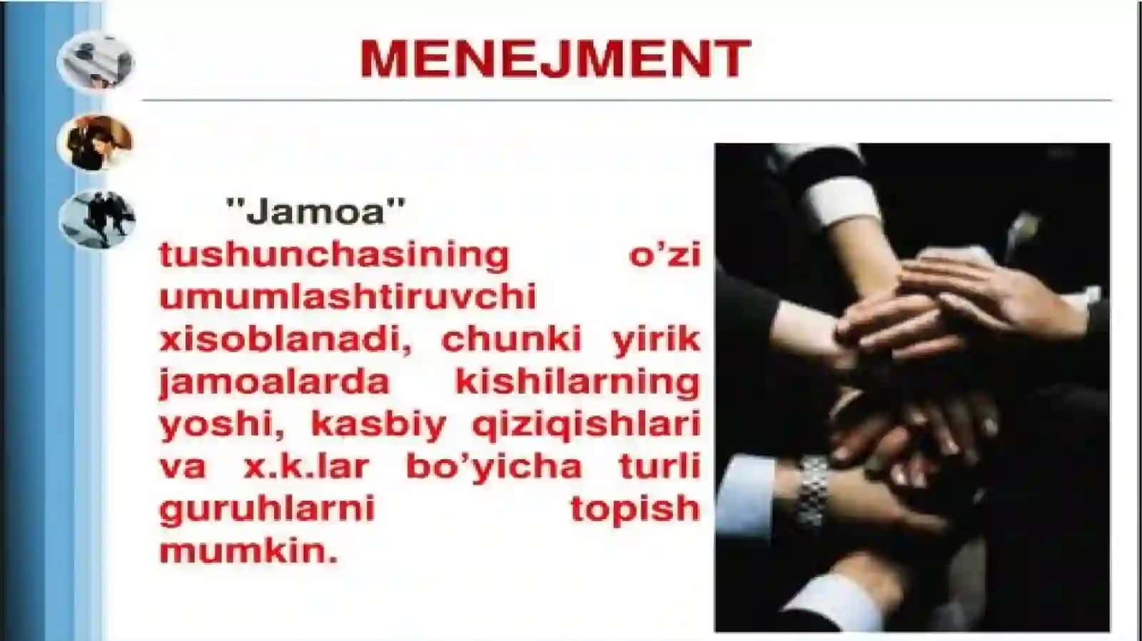 Jamoani shakllantirish va rivojlantirish jarayoni 4
