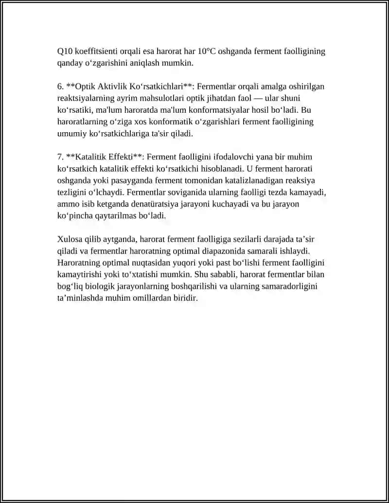 FERMENTLAR FAOLIYATIGA TA'SIR ETUVCHI OMILLAR 4
