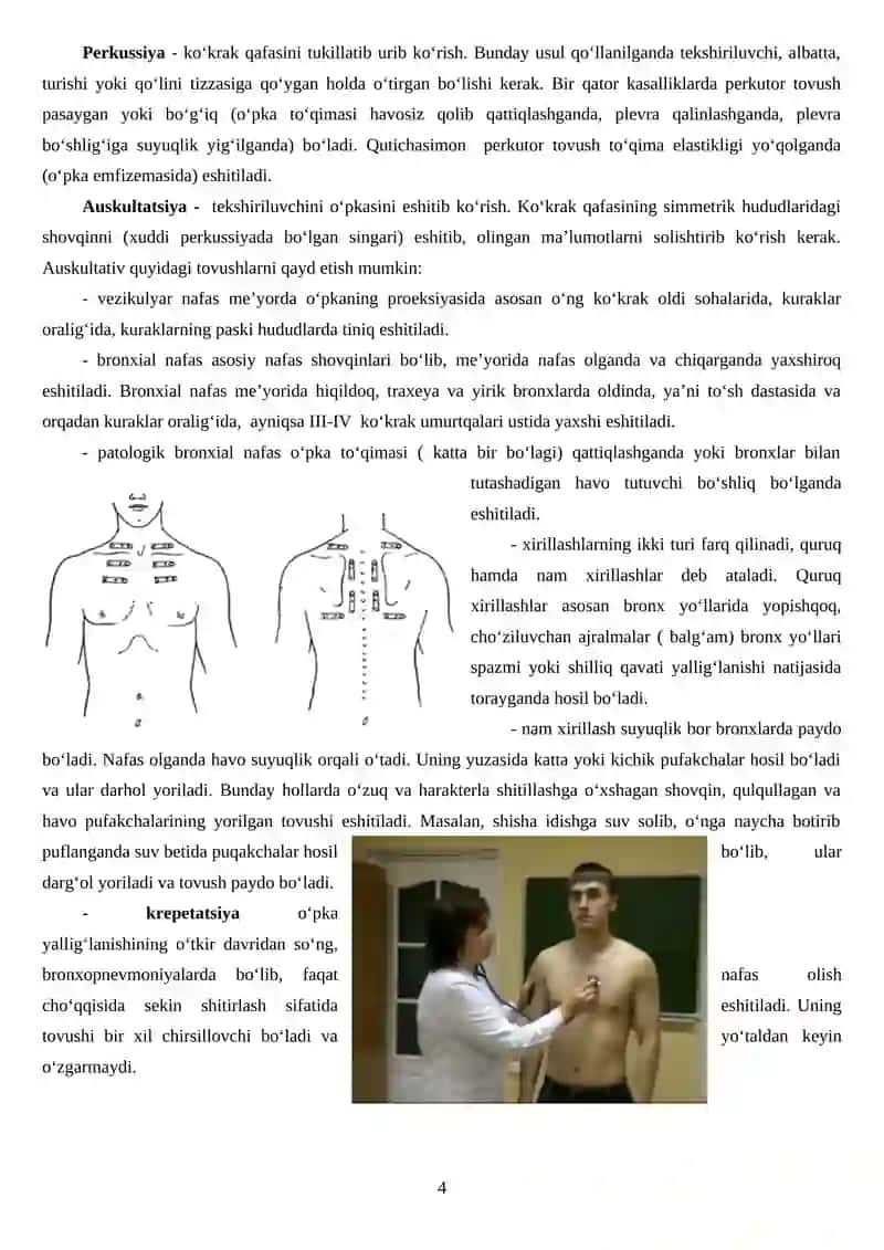 Nafas olish tizimining klinik va instrumental yordamida tekshirish usullari 4