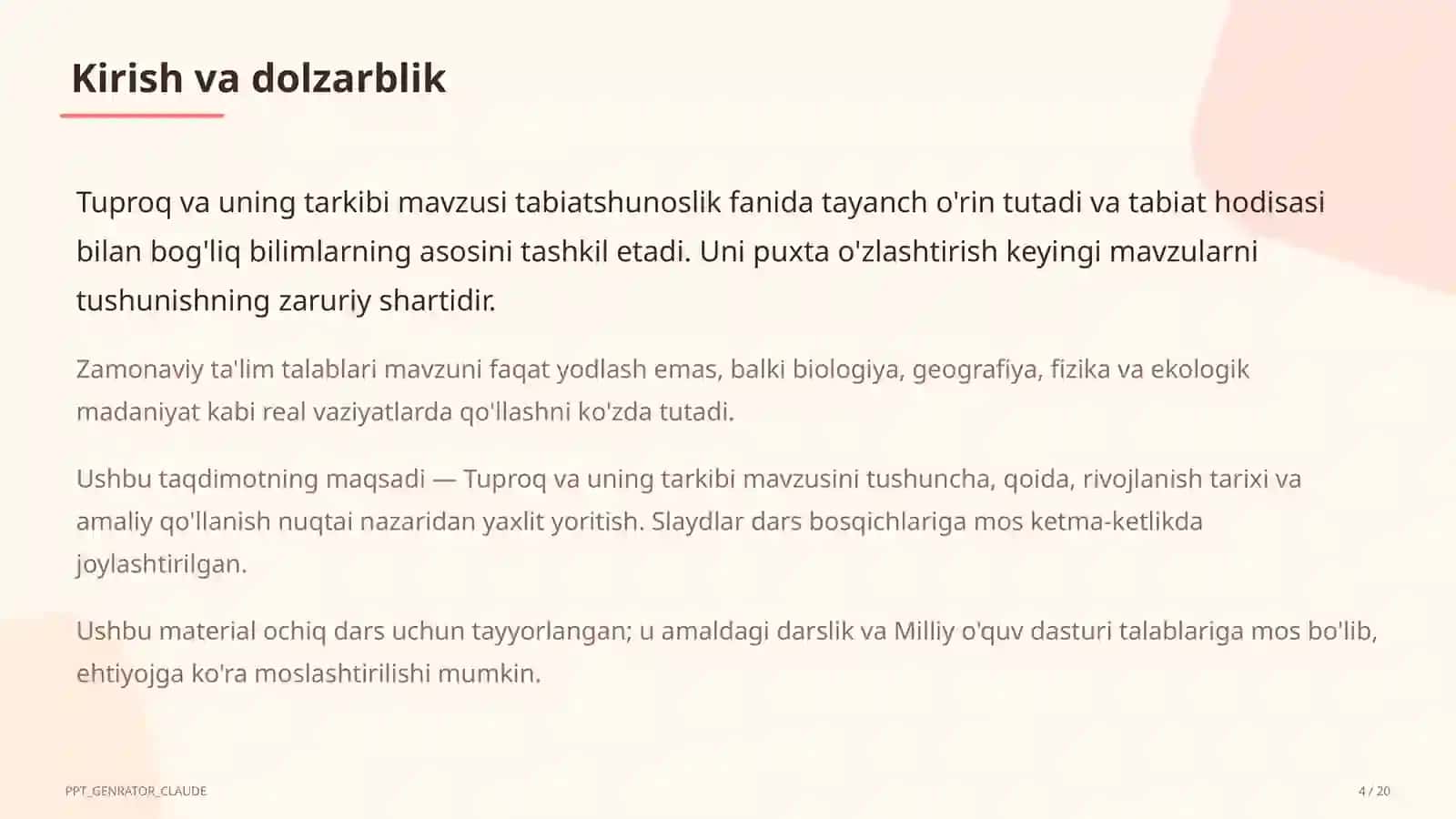 Tuproq va uning tarkibi (2-sinf) 4