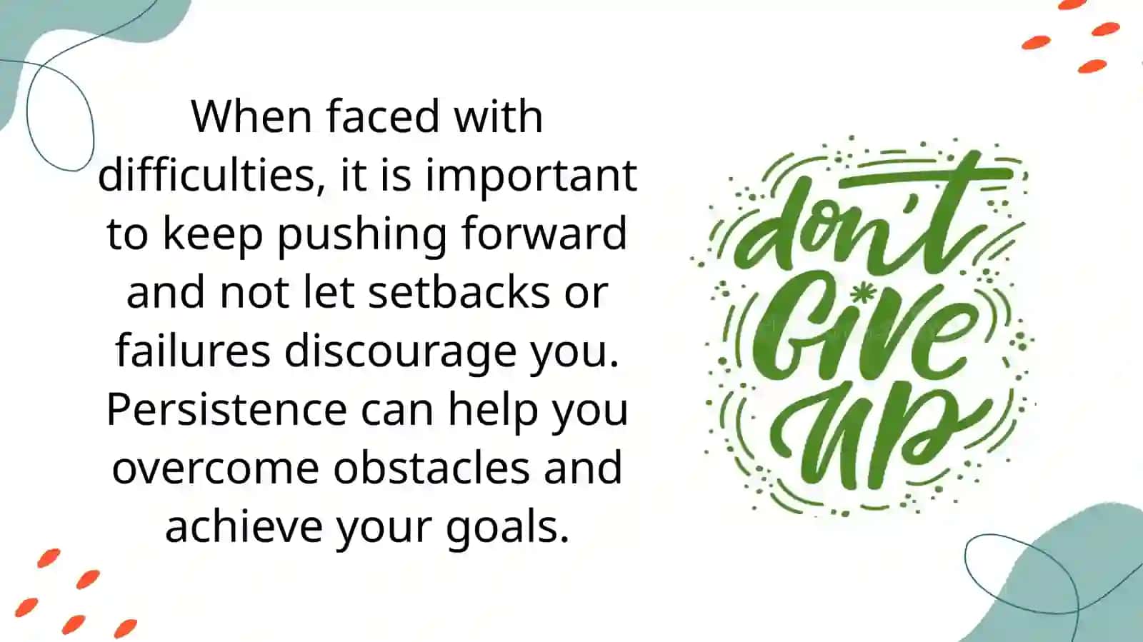 DON’T GIVE UP 4
