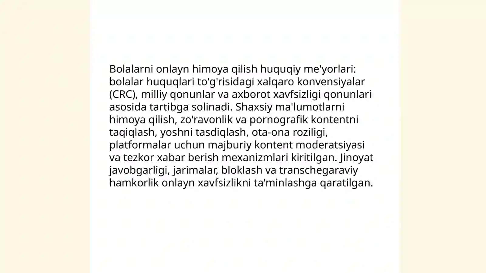 Xavfsiz media ummoni. Huquqiy va tarbiyaviy 4