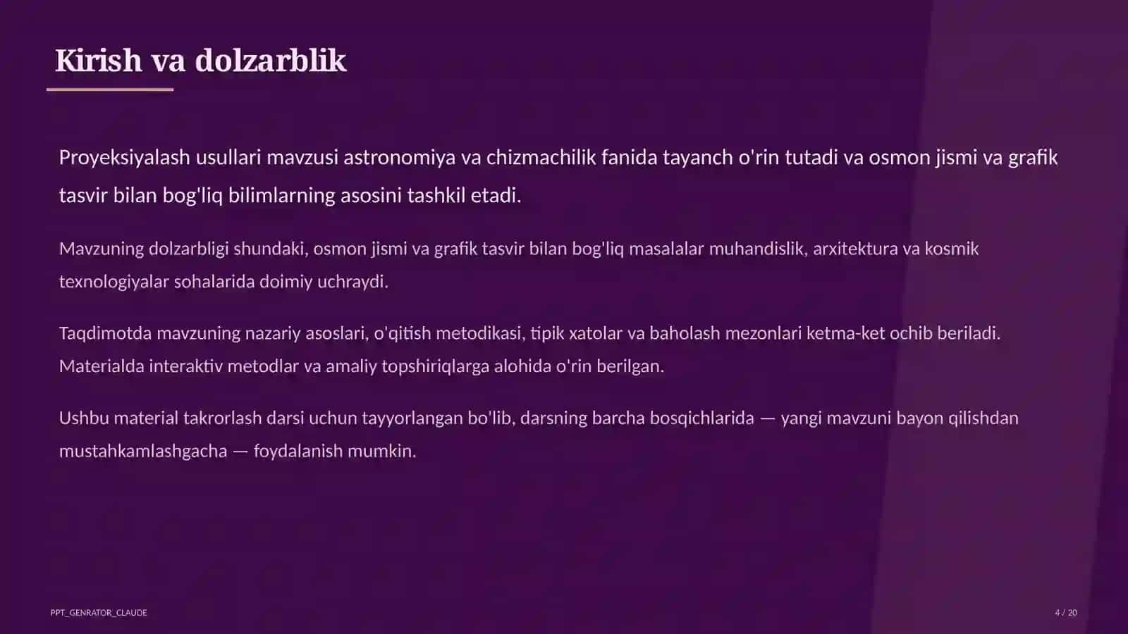 Proyeksiyalash usullari (8-sinf) 4
